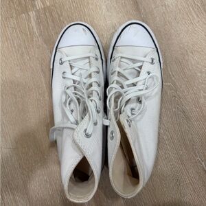 Converse Cream High-Top Sneakers platforms